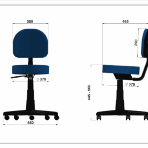 Cadeira Mocho - Cor Preto - Image 2